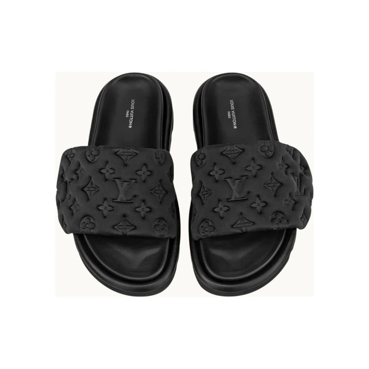 BLACK PILLOW SANDALS