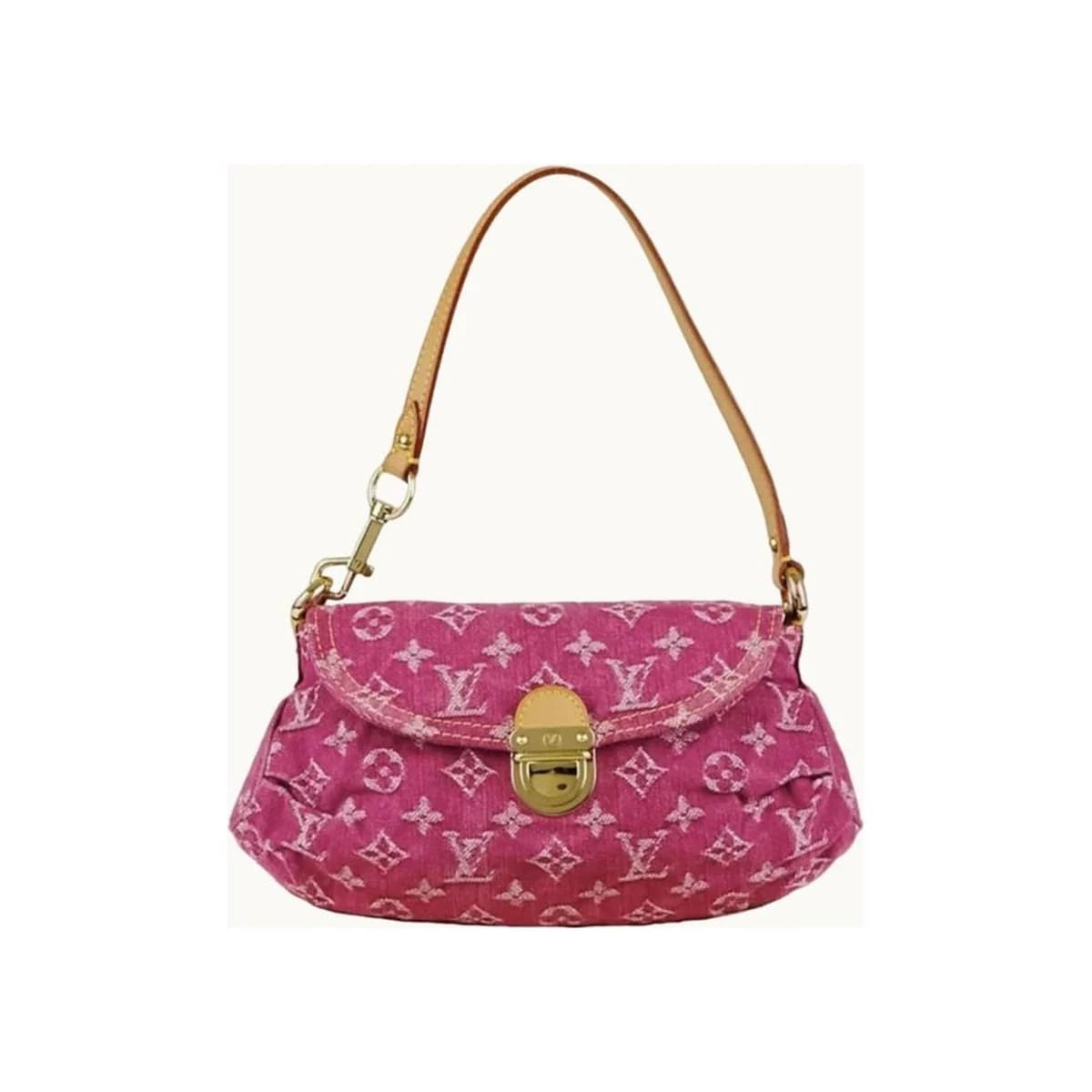 DARK PINK DENIM BAG