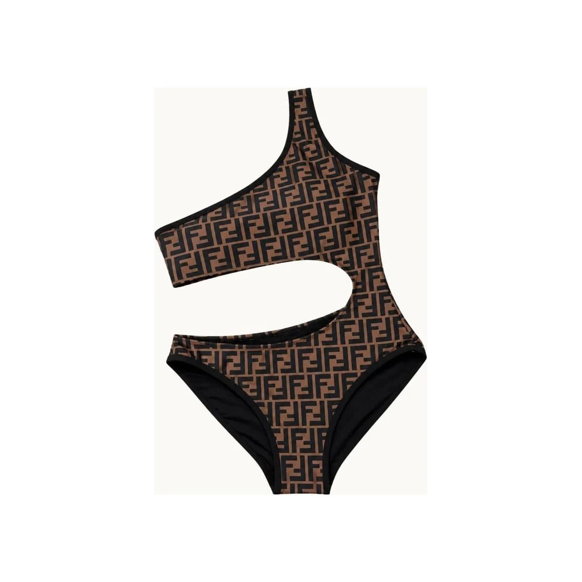 FF BROWN CUT OUT SWIMSUIT