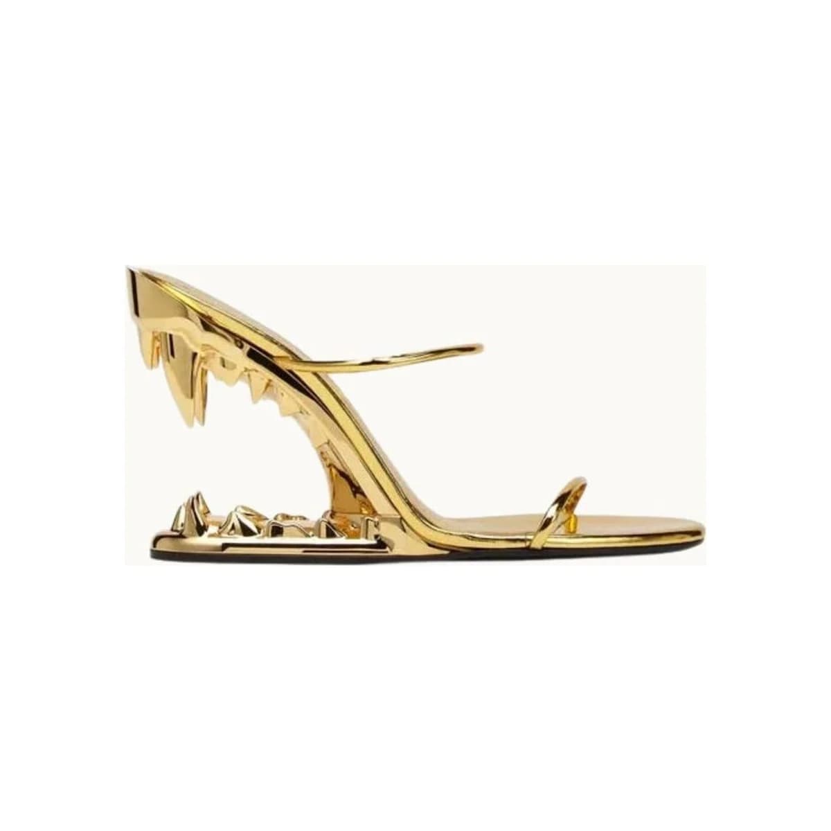 GOLD SHARK HEELS