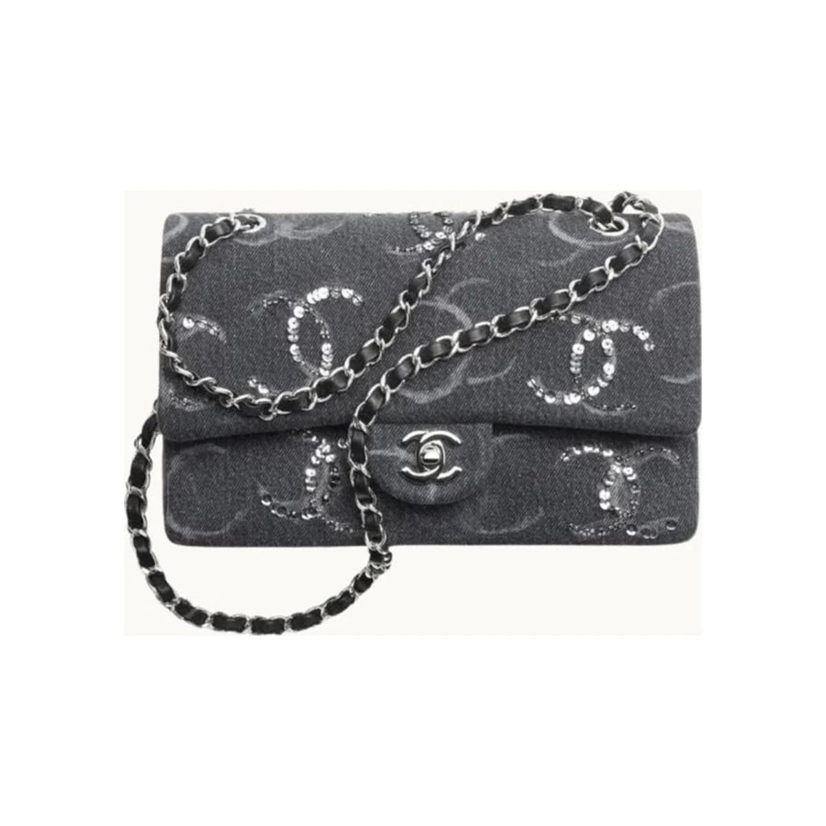 GREY SEQUIN BAG