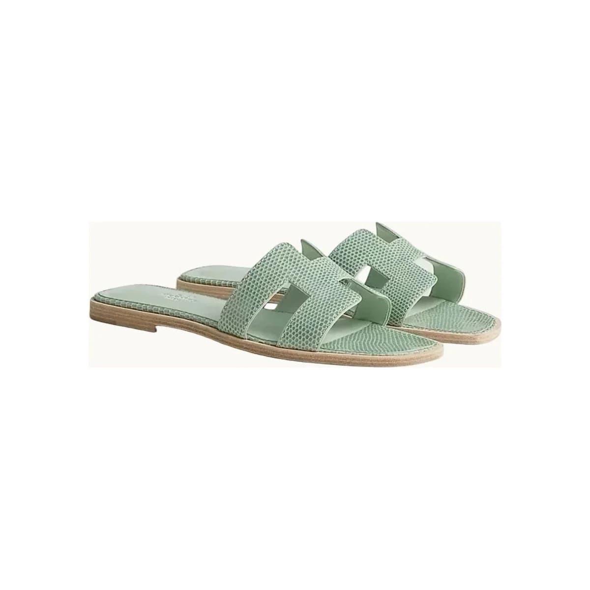 HÈR MINT LIZARD SANDALES