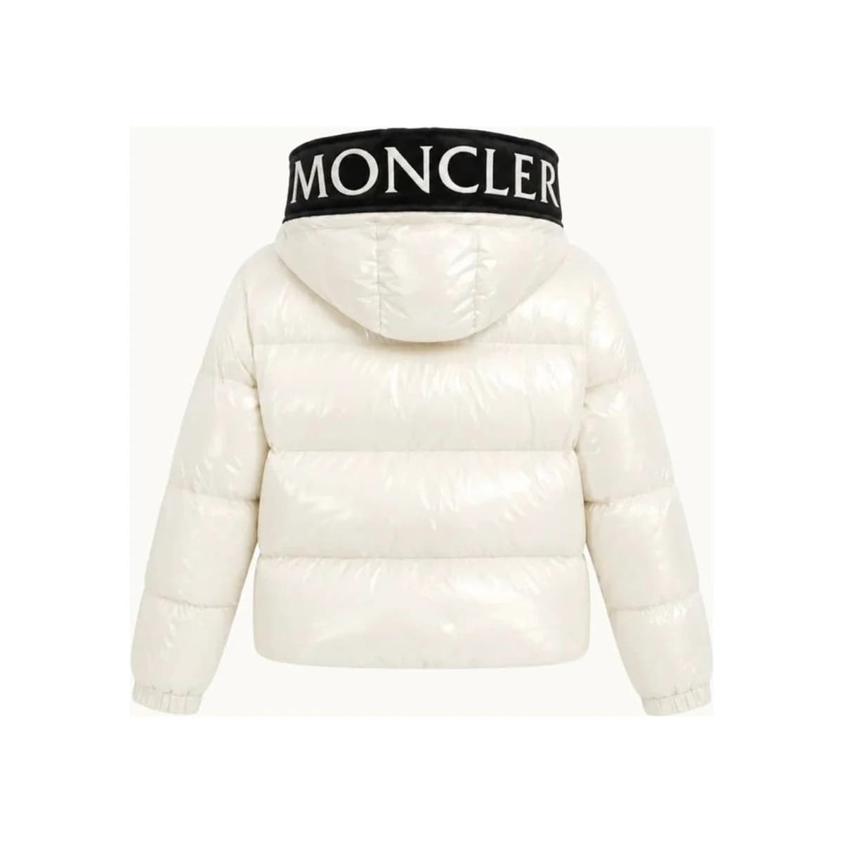 HOODED LETTER COAT WHITE