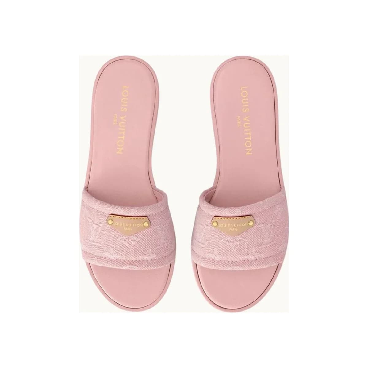 LIGHT PINK DENIM SANDALS