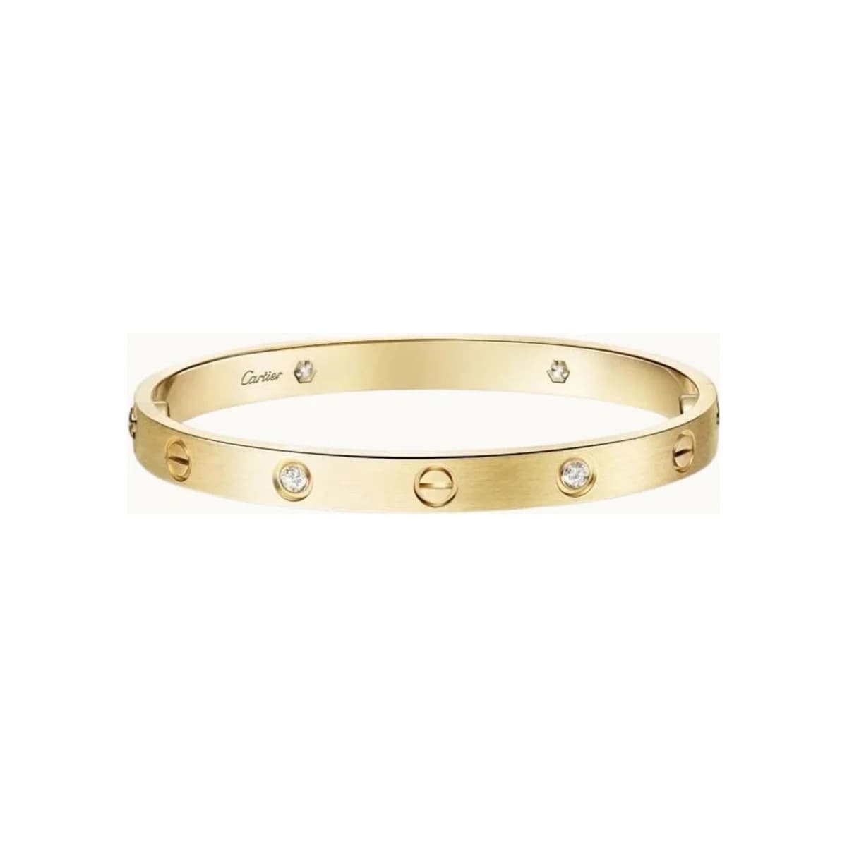 LOVE HALF DIAMOND BANGLE