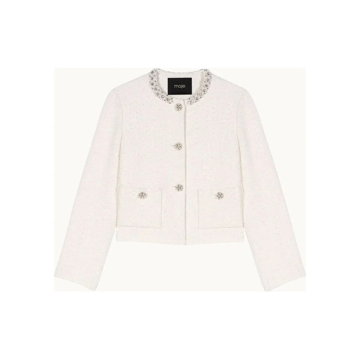 MAJE TWEED PEARL JACKET