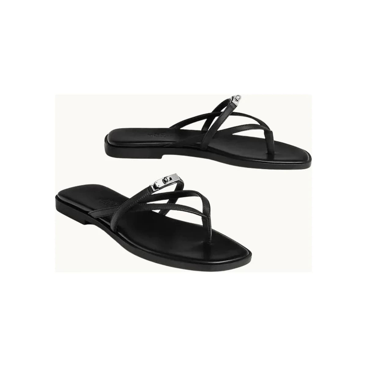 MISS LOCK BLACK SANDALS