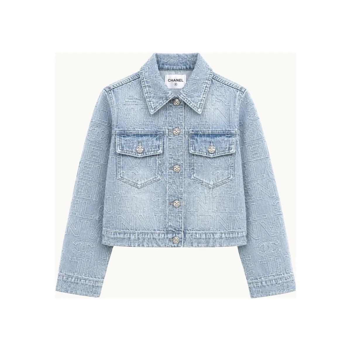 Pattern denim jacket