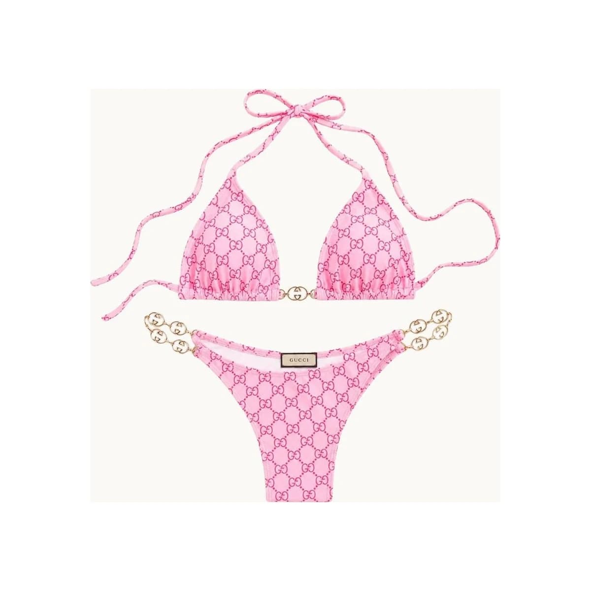 PINK CHAIN BIKINI