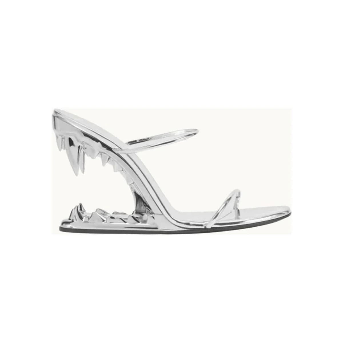 SILVER SHARK HEELS