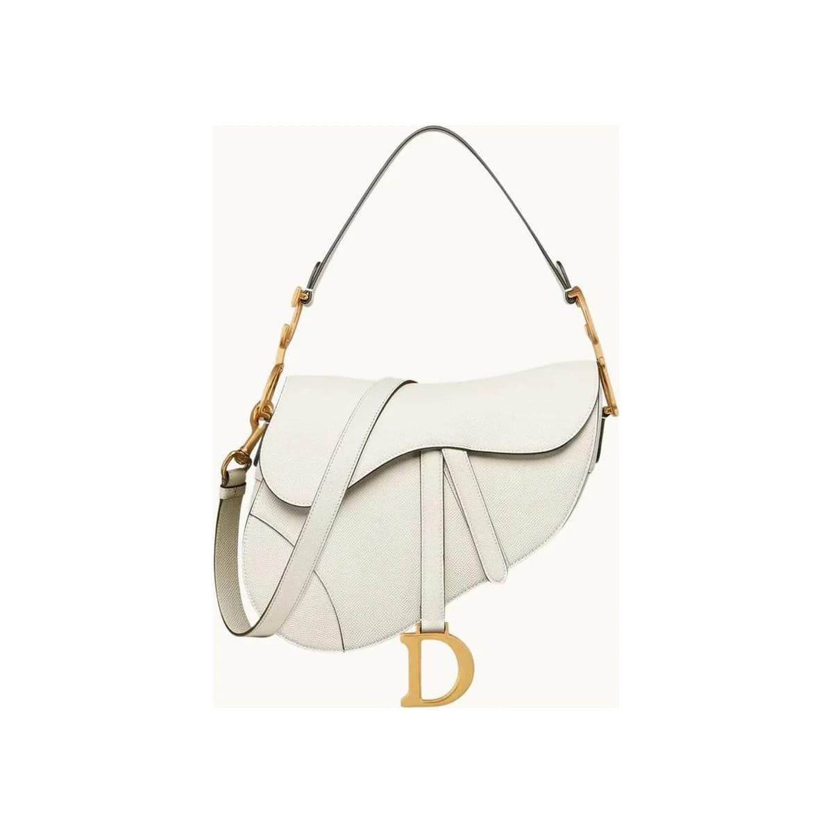 WHITE SADDLE BAG